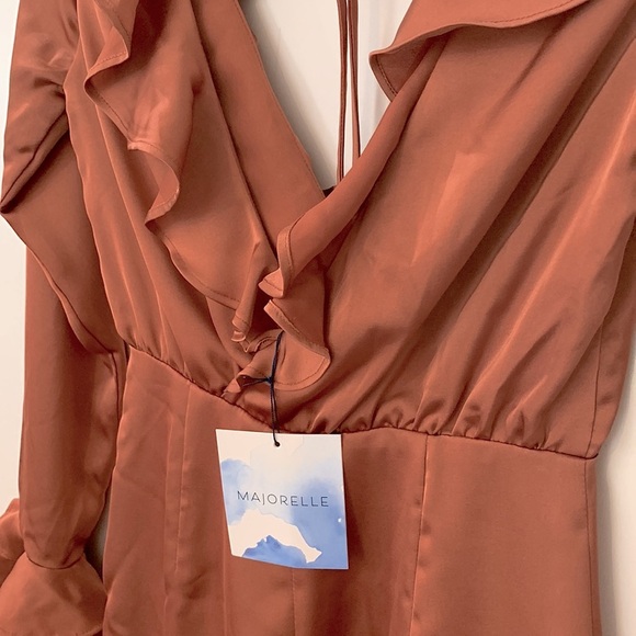 Revolve MAJORELLE Nelly Mini Dress Terracotta Brown Size XS - Picture 6 of 7